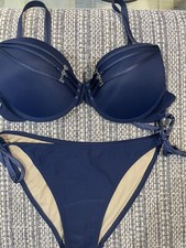 Marlies Dekkers Navy Bikini Push Up Padded 36C  Worn Once