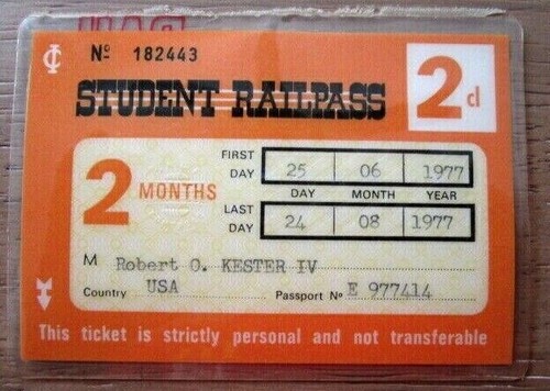 Student rail pass laminated - student,