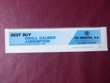 9/1991 PUB FN HERSTAL SA SMALL ARMS CALIBER AMMUNITION ORIGINAL AD