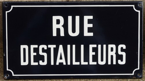 French street sign - plaque, rue