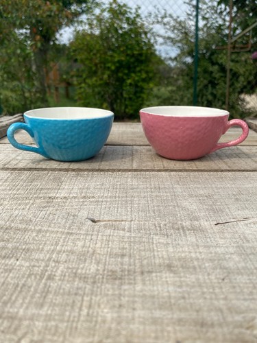 Tasses rose bleu - tasses, et