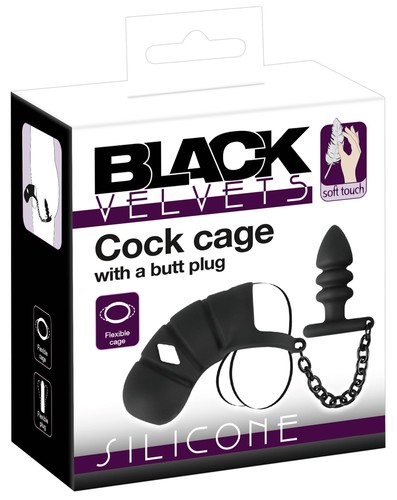 Cage bite avec plug - plug, anal