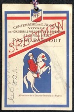 French Algeria Mat Specimen Travel French President in 1930