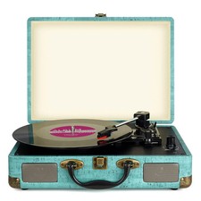 Platine Vinyle stéréo Portable Tourne-Disque Bluetooth 3 Vitesses 33/45/78 tours