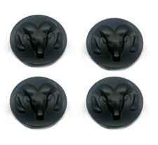 4 pieces 1500 Matt Black Wheel Hub Center Caps Covers 63mm 2.48" 2013-2019