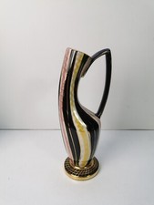 Ceramic vase signed H.Bequet Belgium Quaregnon, vintage 