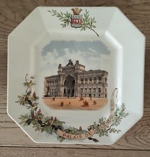 ANCIENNE ASSIETTE Carrée SARREGUEMINES U&C Paris Palais De L'industrie 19 ème