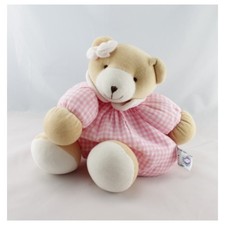 Doudou ours boule rose vichy