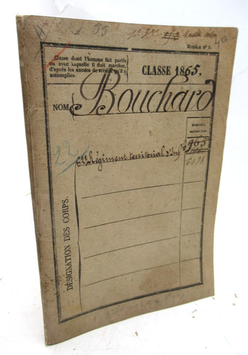 Livret militaire classe 1865 - militaire,