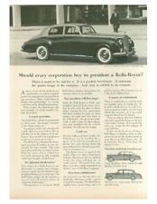1961 Rolls Royce PRINT AD Silver Cloud II $15,655