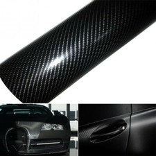 Film Vinyle Carbone 4D 152X30cm Covering haut de gamme NOIR Brillant Rouleau