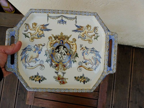 Superbe plateau faience de - superbe,