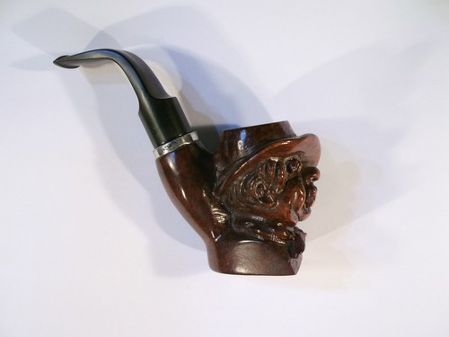 Pipe sculptée tête homme - pipe,