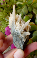 Quartz Long Prism & Quartz Prase Green 7.5x3.5x3.5cm Minerals Stone Collection