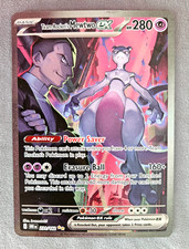 Team Rocket's Mewtwo ex 231/182 sv10 Holo Pokemon Destined Rivals SIR
