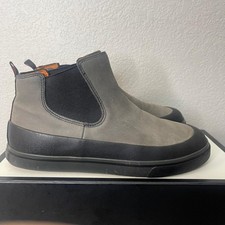 Grundens Freeboard Chukka Boots Grey Leather Pull On Men's Size 9 US