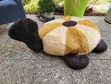 GRANDE TORTUE EN PELUCHE POUF CHAMBRE ENFANT VINTAGE  🐢🐢🐢