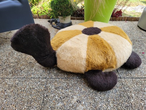 Grande tortue peluche pouf - tortue,
