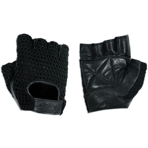 Gants sans doigts textile - sans, cuir