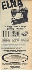 1952 ADVERTISING ELNA automatic sewing machine