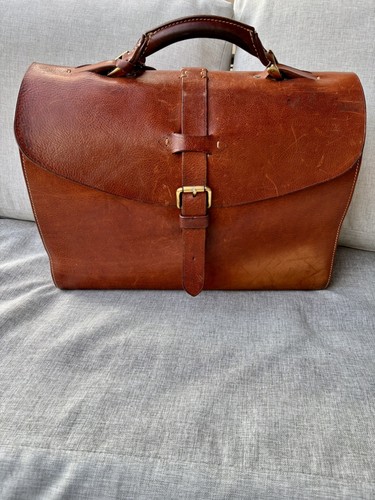 Ancien cartable cuir - cartable, en