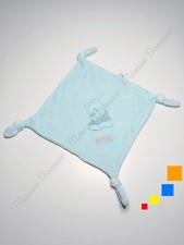 Doudou Plat/Mouchoir Carré Winnie L'ourson Bleu Clair Love Pooh Forever - Disney