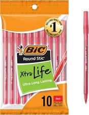 BIC Round Stic Xtra Life Red