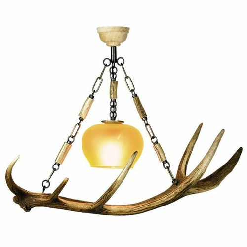 Lustre avec vrai bois - de, cerf