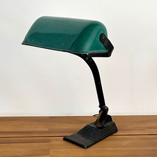 HORAX Metal Desk Lamp with Stair Base - Circa 1930 - Green