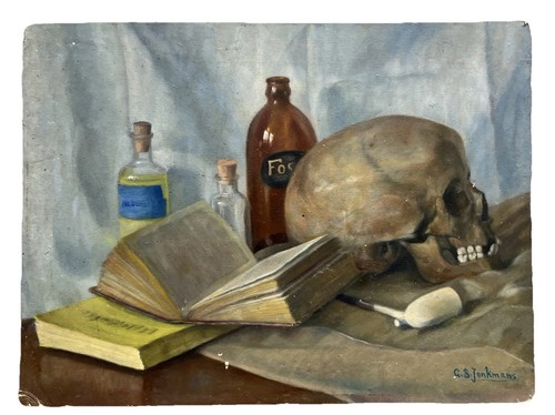 Huile sur carton - sur, morte
