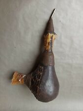 African Art - Ancient Pipe: Wood, Copper and Bone - Congo (DRC)