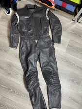 Vintage Dainese Racing Moto Suit Leather Size 46 Made In Italy Black Rare Jacket