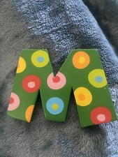 Tatiri Letter “M” Or “W” Green With Polka Dots 