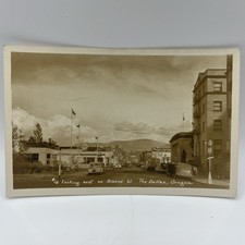 Looking East On Second Street, The Dalles, Oregon RPPC - Shell Gas Station
