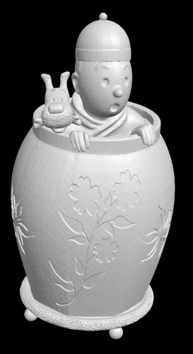 Figurine tintin pla blanc - tintin,