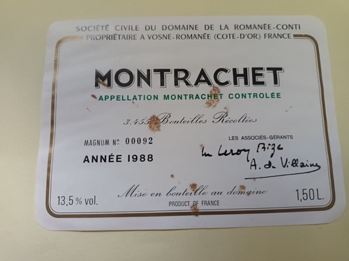 Etiquette magnum montrachet - etiquette,