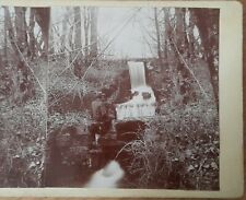 Antique Stereo Photo Saint Seine the Abbey Waterfall Pond c1900 Gold Rating 21