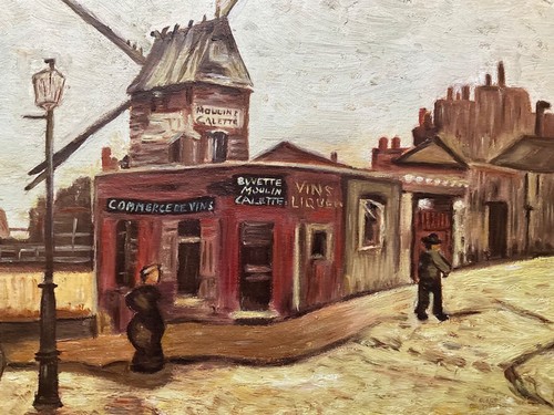 Paris montmartre huile sur - montmartre, ,