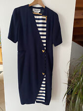 Robe vintage marine et blanche