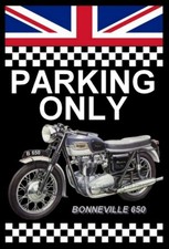 plaque " PARKING ONLY TRIUMPH