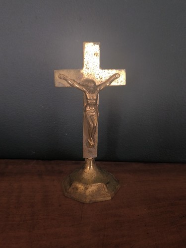 Ancien crucifix table - de, en