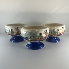Set Of 3 VTG 50s Skipper Kent's Tiki Bar Outrigger Scorpion Bowl San Francisco