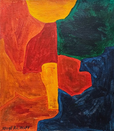 Peinture huile abstraite - peinture, à