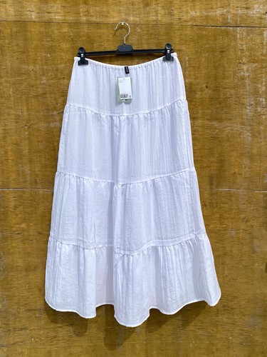 Jupe longue blanche m - longue, h&m