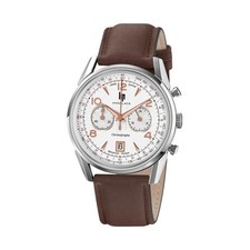 Montre chronographe Lip Himalaya 671594 pour homme, cadran blanc, 40 mm