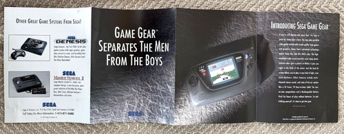 Sega game gear separates the - game,