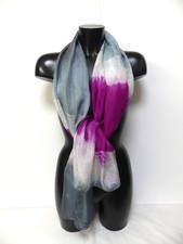 Foulard en SOIE, gris rose