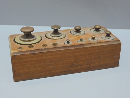 Boite ancienne bois poids - -boite, &