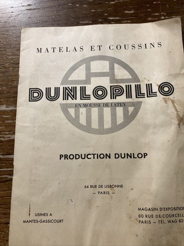 Ancien catalogue dunlopillo - ancien,