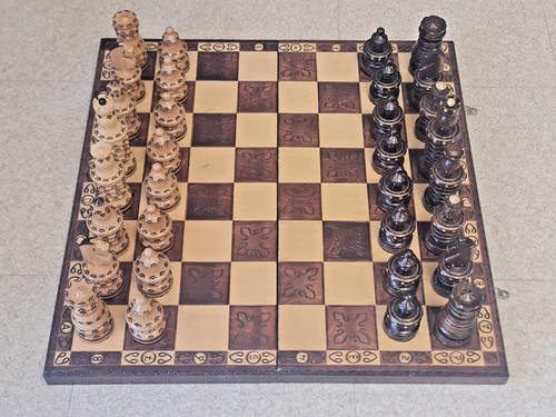 Jeu échecs bois pliant - bois,